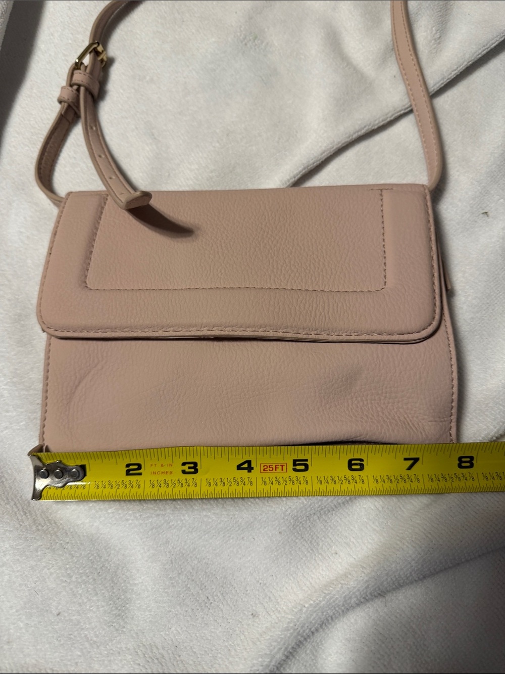 a new day Blush Pink Pebbled Crossbody Bag